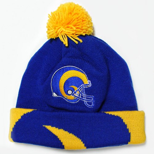 Mitchell & Ness Los Angeles Rams Throwback Jersey Stripe Knit Hat One Size Fits All