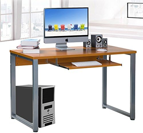 【NEW FOR SALE!】Merax Computer Desk Office Desk Furniture with Keyboard tray MDF Board(Beech)