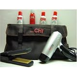 CHI (MINI) PRO Collection Low EMF Travel Dryer (110-220V) plus Original Chi Mini Flat Iron (110-220V) with FREE Bag, FREE 2oz. Chi Silk Infusion, FREE 2oz Chi 44 Iron Guard, FREE 2oz Chi Infra Treatment & FREE 2oz Chi Infra Shampoo