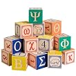 Uncle Goose Greek Alphabet Wooden Blocks - Made in the USA