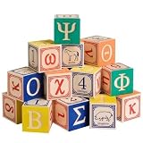 Uncle Goose Greek Alphabet Wooden Blocks - Made in the USA