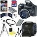Canon PowerShot SX500 IS 16.0 MP Digital Camera (Black) + NB-6L Battery + 9pc Bundle 32GB Deluxe Accessory Kit