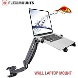 2 in 1 FLEXIMOUNTS Full Motion Monitor laptop wall Mount Swivel Gas Spring arm LCD arm for most 11-15.6 inch Dell/HP/Asus/Acer laptop with notebook tray or 10-24 inch computer LCDs for dental clinic