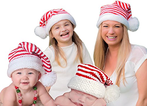 Huggalugs Baby, Toddler or Adult Santa Elf Stocking Hat
