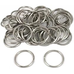 50 Steel Split Rings Key Chain Connector Parts 32mm