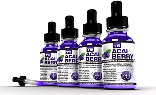Biogen Health Science x4 T5 Acai Berry Serums: Powerful Acai Antioxidant Fat Burners (4 Month Supply)