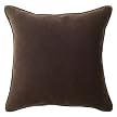 Microvelvet Welt Pillow - Chocolate