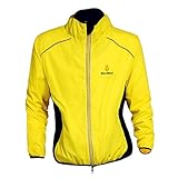 WOLFBIKE Cycling Jacket Jersey Sportswear Long Sleeve Wind Coat, Color: Yellow, Size: XL
