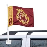 Arizona State Sun Devils Maroon Car Flag
