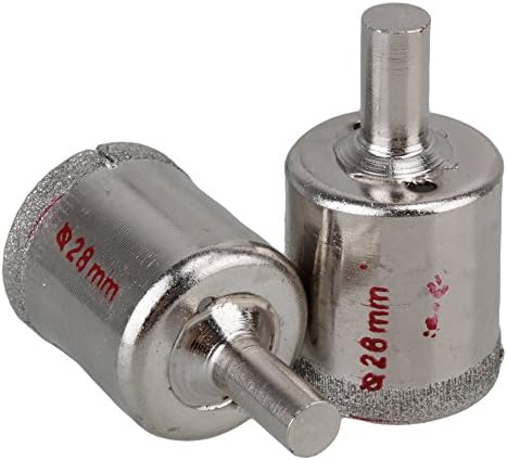 CNBTR 28mm Grooved Diamond Hole Saw Tile Ceramic Glass Porcelain Marble Drill Bit Pack of 2