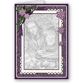 Winter Plum Poinsettia - Template Card
