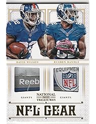 Trading Cards: 2012 PANINI NATIONAL TREASURES NFL GEAR DAVID WILSON RUBEN RANDLE DUAL PATCH