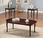 3 Pc. Cherry Wood Queen Anne Occasional Table Set