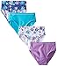 Hanes Ultimate Girls' 4-Pack Cotton Stretch Brief Panties