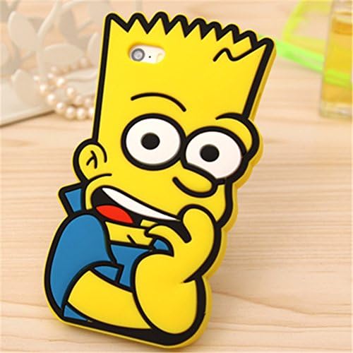 Topit® the Cute Simpsons Designed Soft Silicon Protective Back Cases Covers for Apple Iphone 5 5g 5s + 1 Pcs Wristband (Blue)