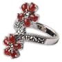 Valentine Presents Sterling Silver Red Onyx Gemstone Ring US Size 6 1/2