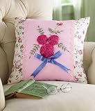 Decorative Embroidered Roses Throw Pillow By Collections Etc
