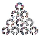 Nail Art Kit / Set daccessoires pour manucure / pedicure pour déco dongles par Cheeky: 10 carroussels de nailart strass de différentes couleurs et de différentes formes: 15000 strass! Rapport prix / quantité imbattable!
