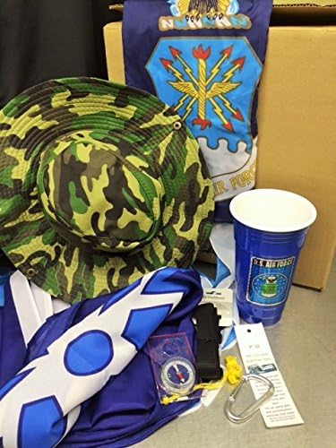USAF Air Force Boonie Hat Gift Set Hat Flag BBQ Mit P38 Travel Cup Windsock