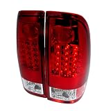 FORD F150 F250 RED CLEAR LED TAIL LIGHTS