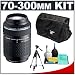 Olympus Zuiko 70-300mm f/4.0-5.6 ED Zoom Lens + Olympus E-System Travel SLR Gadget Bag + Cameta Bonus Accessory Kit - for Olympus E-1, E-3, Evolt E300, E330, E410, E420, E500, E510 & E520 Digital SLR Cameras