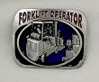 Forklift Operator (Occupation) Enamel Pewter Buckle