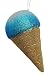 Blue Glitter Ice Cream Cone Christmas Ornament