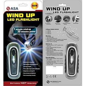 Wind-up LED Flashlight (No Batteries Needed)