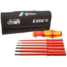 Wera 300368 6 Piece Kraftform Kompakt 1000Volt VDE Set with Pouch