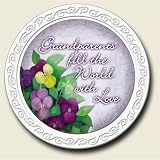 Scentiment Coaster with saying ~ Grandparents ~ vanilla aroma ~ gift bag and easel ~ code 288