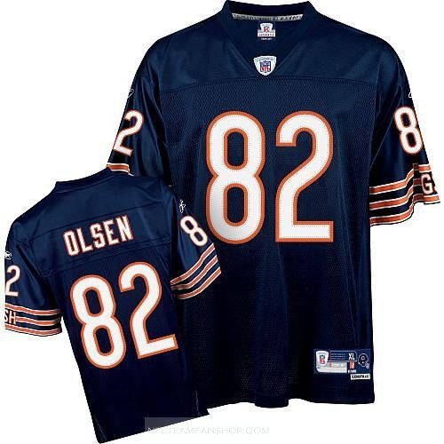 Youth Medium (10-12) NFL Chicago Bears Greg Olsen #82 Navy Blue Throwback Football Jersey