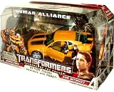Hasbro Year 2009 Transformers Movie Series 2 "Revenge of the Fallen" Human Alliance Set - Voyager Class 7 Inch Tall Camaro Concept BUMBLEBEE with Flip Out Cannon Plus Sam Witwicky Mini-FigureIMAGE