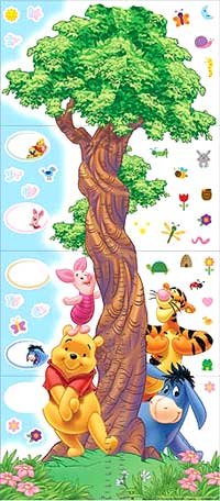 Toys: Winnie the Pooh   Large Stick up Growth Chart + 39 Wall Stickers