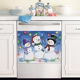 Glow In The Dark Snowman Dishwasher Cover Magnet by Collections Etc