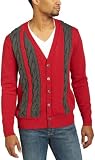 Sean John Mens Cable V- Neck Sweater