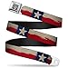Buckle-Down Seatbelt Belt - Texas Flag CLOSE-UP Distressed Painting - 1.5
