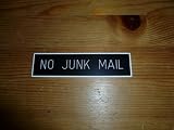 Black Letterbox Size No Junk Mail Sign
