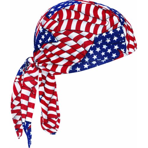 Ergodyne Chill-Its 6615 High-Performance Dew Rag, Stars and Strap On Sale