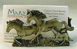 Pewter Horse Horses Business Card Holder New