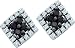 Square 1/4 Ctw. Black and White Diamond Earring Studs