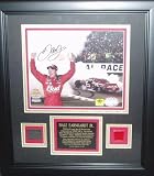 Dale Earnhardt Jr Signed 8x10 Framed Piece w/Sheet Metal & Tire