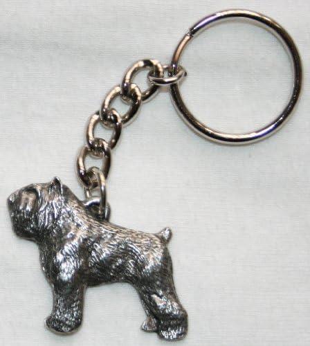 Bouvier des Flandres Dog Fine Pewter Keychain Key Ring