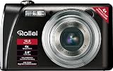Rollei Flexline 200 Digitalkamera (12 Megapixel, 4-fach opt. Zoom, 7,6 cm (3 Zoll) Display, mit 30 mm Weit-Winkel Objektiv und Ladeger�t) schwarz - 