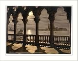 San Georgio from Doges Palace by moonlight Venice Italy, c. 1890s, (M) Library Image