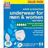 Rite Aid Protective Underwear Super Plus Mens/Womens XL 28 ct.