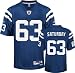 Jeff Saturday Blue Reebok NFL Premier Indianapolis Colts Jersey - Large