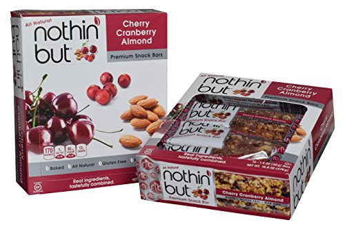 Nothin' But Almond Snack Bar, Cherry Cranberry, 12 Count (Pack of 12)