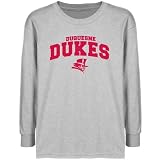 NCAA Duquesne Dukes Youth Ash Logo Arch T-shirt- -