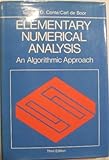 Elementary Numerical Analysis: An Algorithmic Approach
