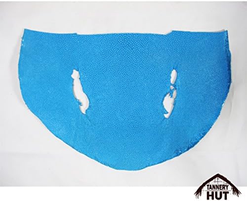 Genuine Stingray Skin Leather Hide 6" X 8" or Bigger Sky Blue